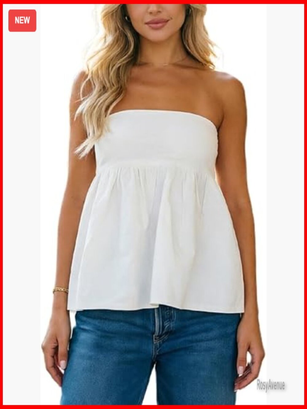 Strapless Peplum Top Y2k Floral Tube Tops Ruffle Hem Babydoll Summer Going Out